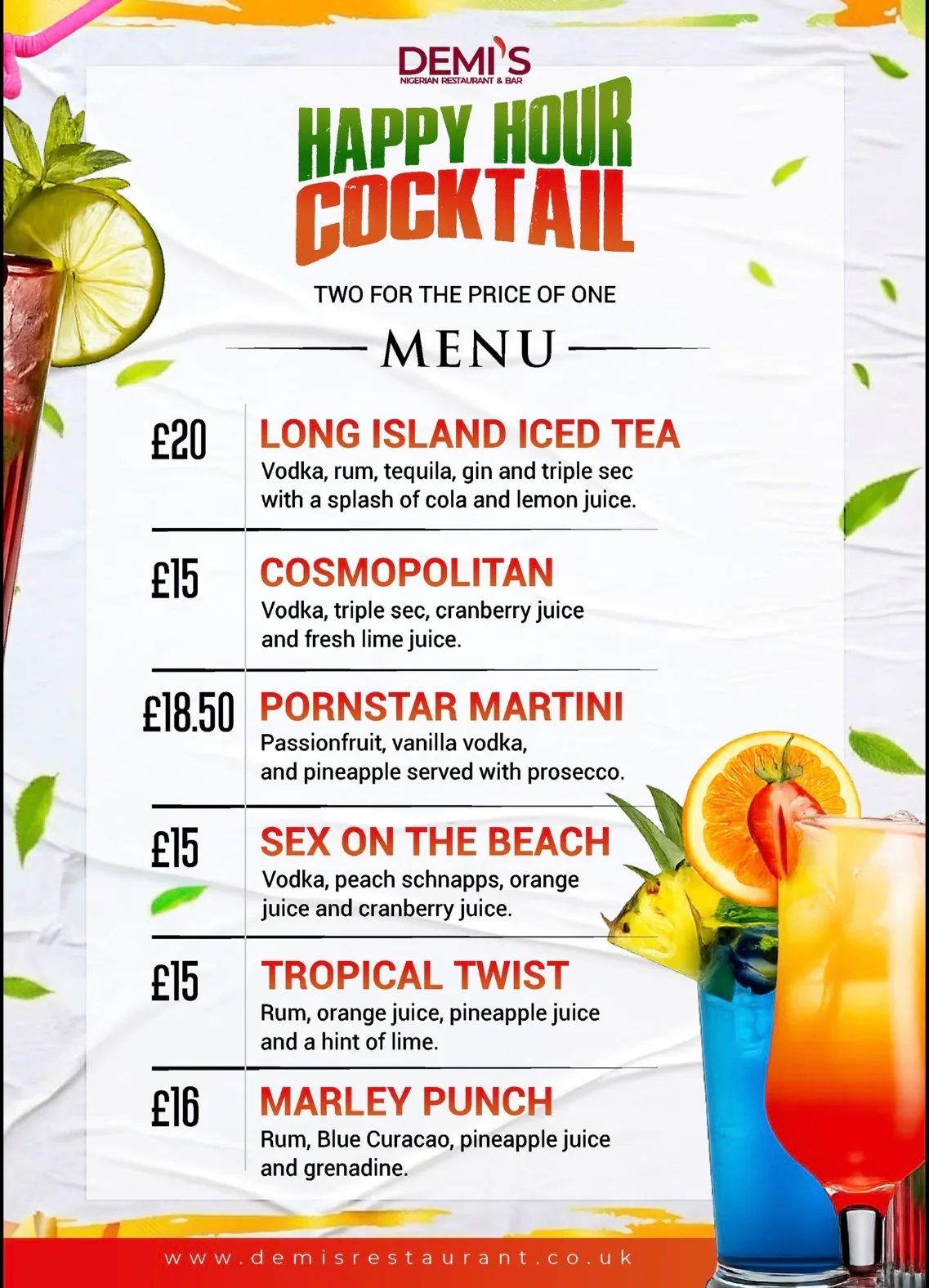 Happy Hour at Demi’s: Two Cocktails, One Perfect Excuse